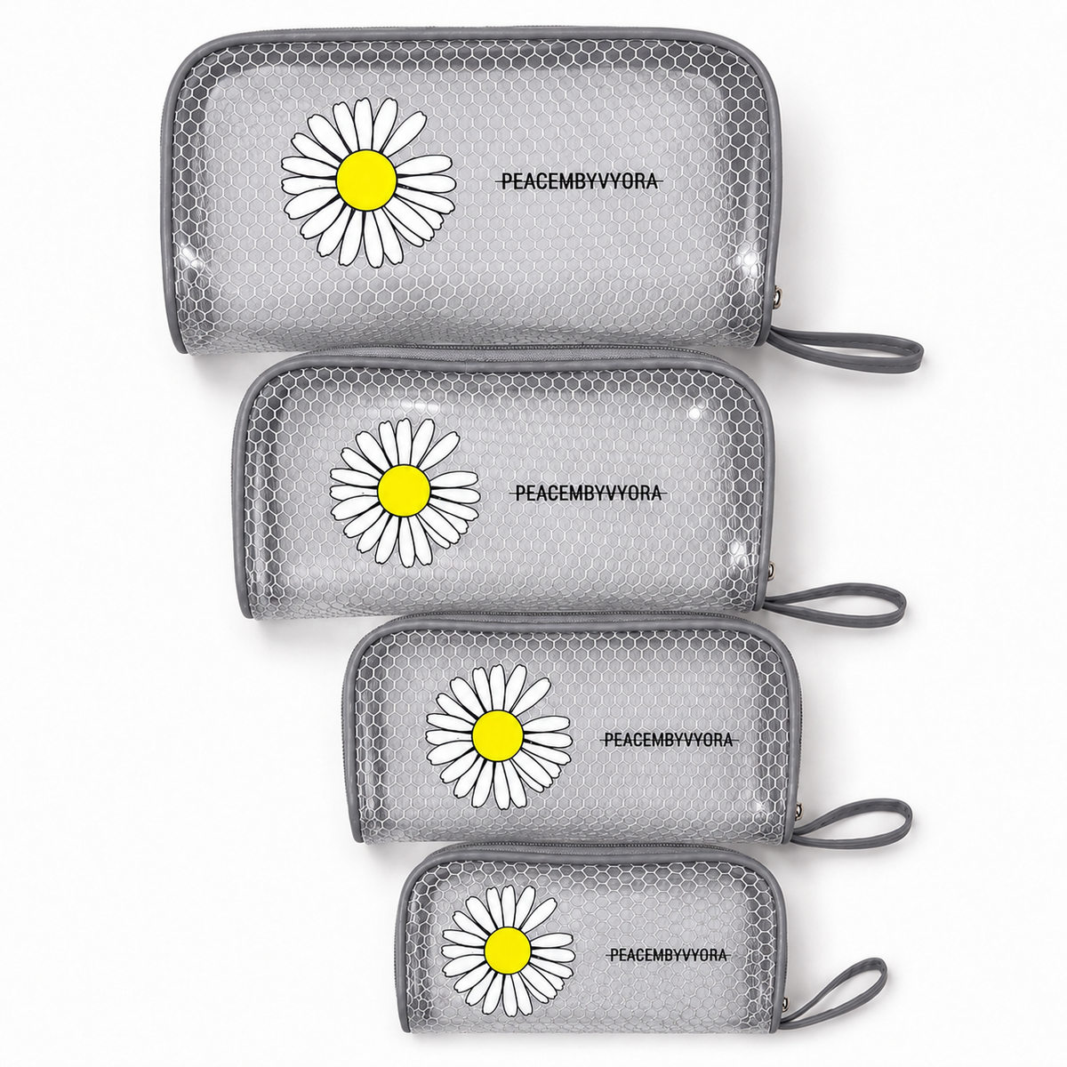 VYORA 4 Set Cosmetic Pouch for Women | Makeup Pouches | Travel Toiletry Organizer