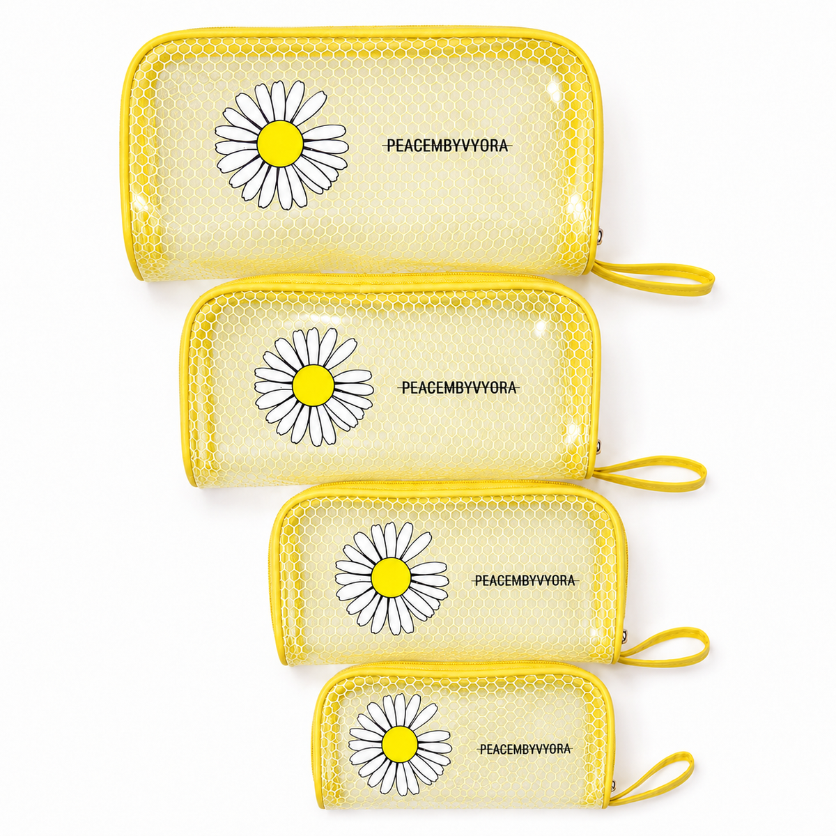 VYORA 4 Set Cosmetic Pouch for Women | Makeup Pouches | Travel Toiletry Organizer