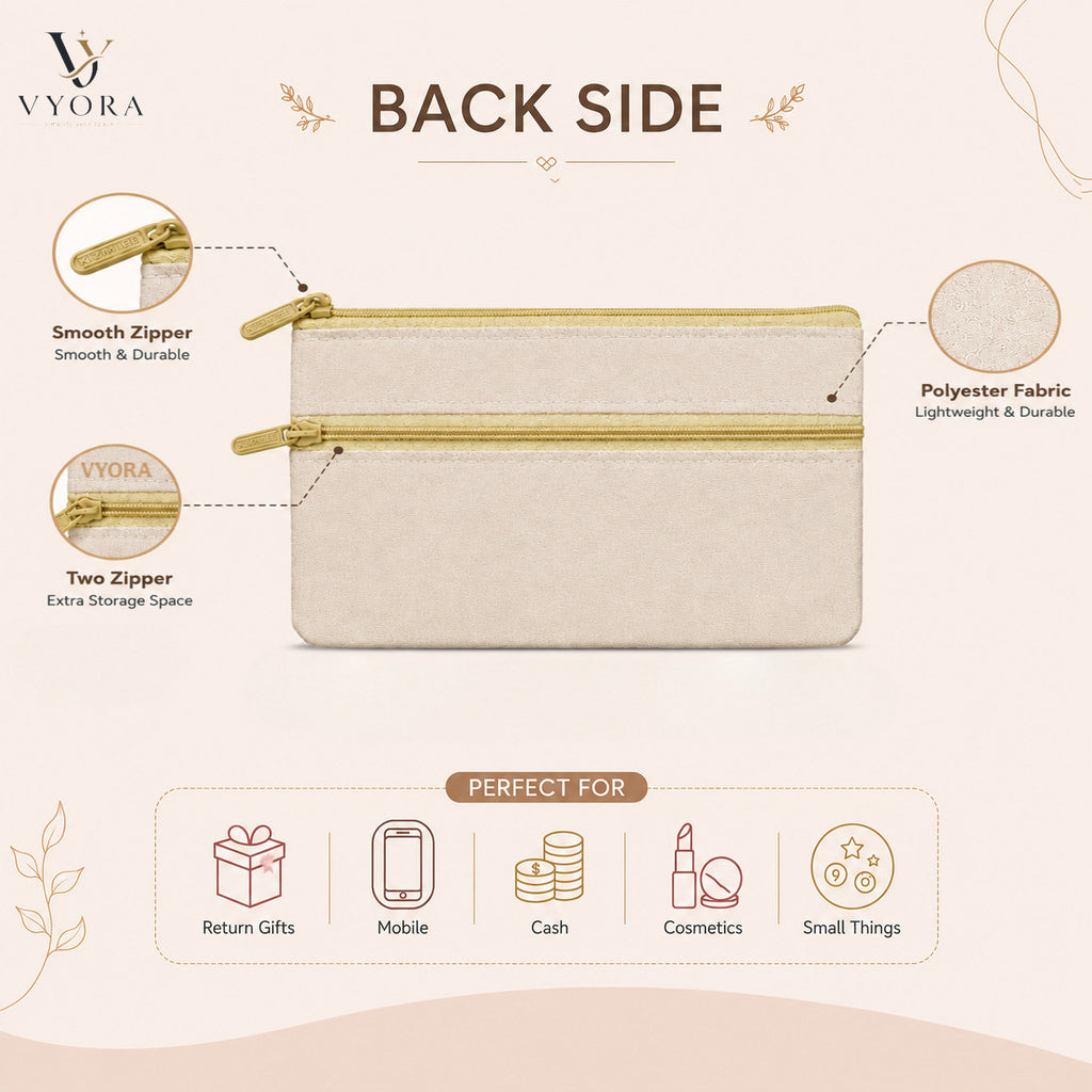 VYORA Printed Return Gift Pouches | Ideal for Festival Gifting, Cosmetics Storage